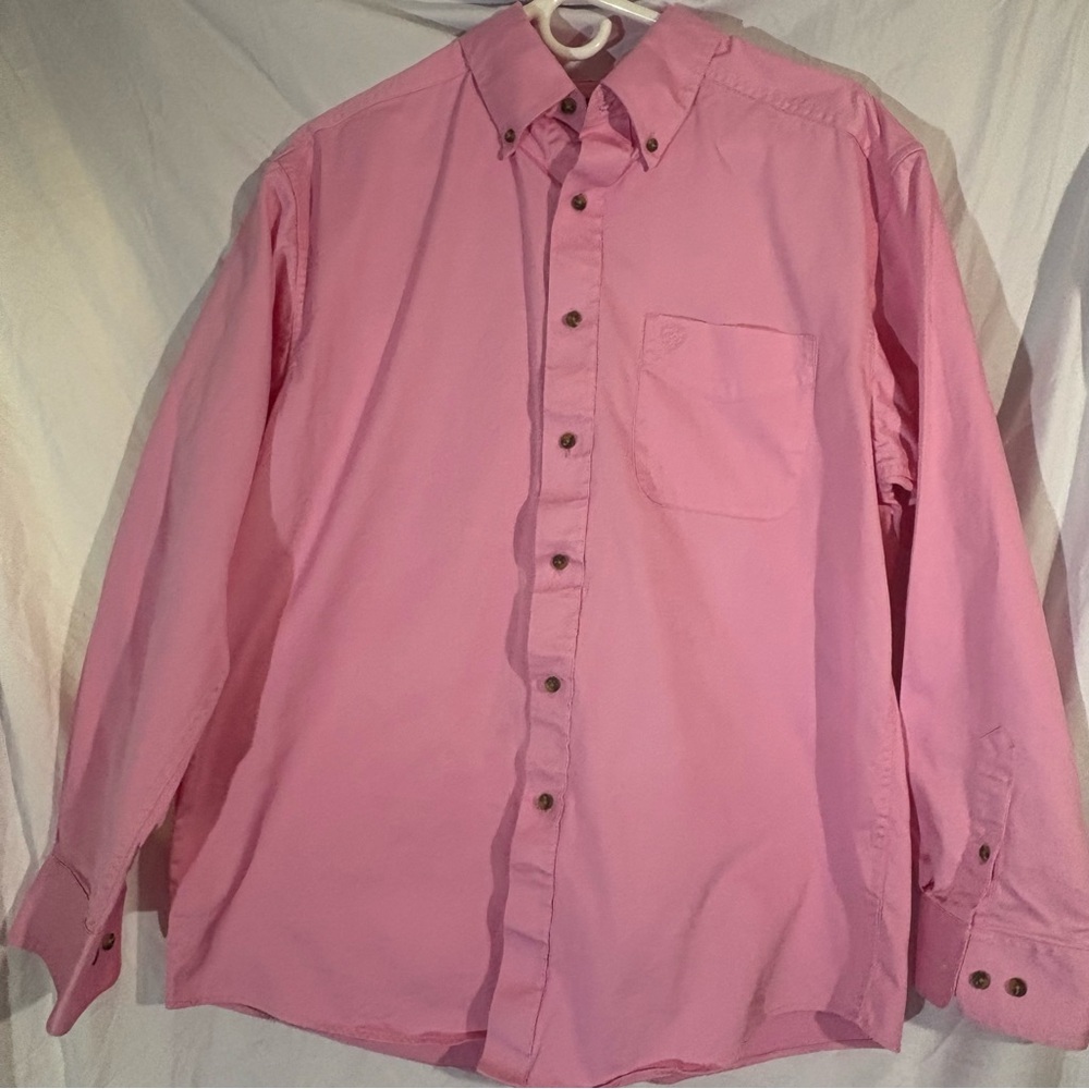 Ariat Pink Casual Button Down Shirt